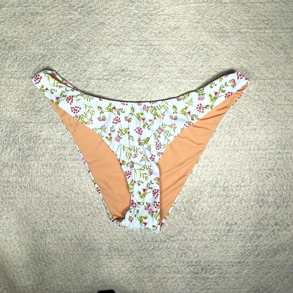J.Crew Curved-waist cheeky bikini bottom in cloud meadow floral Size S BF140 PCL